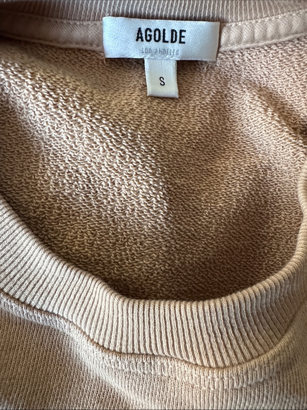 AGOLDE THORA Sweatshirt tan size small - Picture 3 of 6